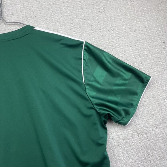 Vintage Y2K Adidas Climalite Soccer Blank Jersey Shirt Men Large XL Lucky Green - Picture 14 of 16